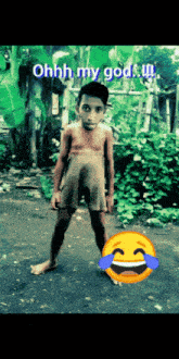 a picture of a boy with the words ohhh my god