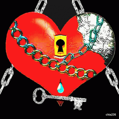 chained broken heart