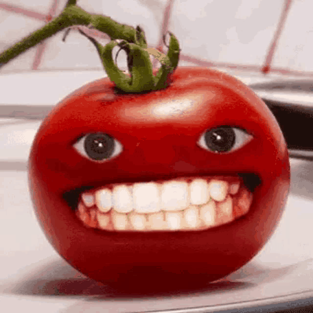 Photoshopped Tomato Face On