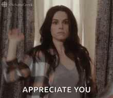 Thumbs Up Emily Hampshire GIF - Thumbs Up Emily Hampshire Stevie GIFs