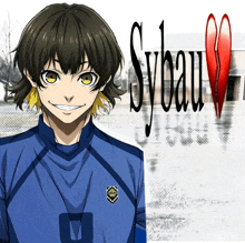 a drawing of a boy with the name sybau