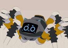 a cartoon spider with a face that says 0.0