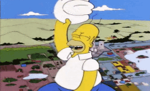 Homer Rides Rocket GIF
