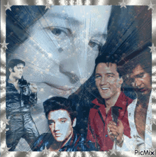 a picture of elvis presley with a woman 's face on it