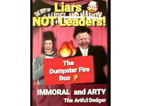 a poster for liars not leaders shows a man and a woman