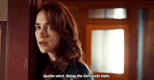 a woman says spoiler alert being the heir sucks balls in a doorway