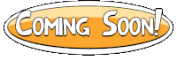a sign that says coming soon in orange letters