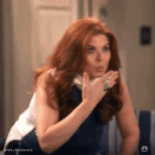 will and grace will and grace gifs debra messing grace adler kiss