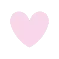 a pink heart on a white background with a shadow