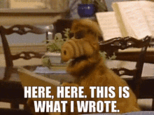 Alf Thats What I Wrote GIF - Alf Thats What I Wrote This Is What I Wrote GIFs