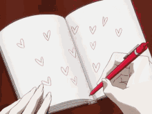 Hearts Writing GIF