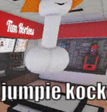 a picture of a jumpie cock in a restaurant