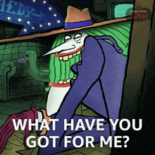 What Have You Got For Me Joker GIF - What Have You Got For Me Joker Merry Little Batman GIFs