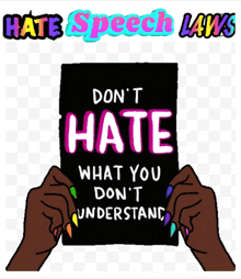 a sign that says do n't hate what you do n't understand
