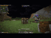 a screenshot of a minecraft game shows a house and a bunch of flames