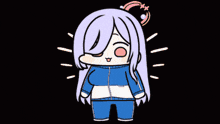 a cartoon drawing of a girl flexing her muscles in front of an explosion