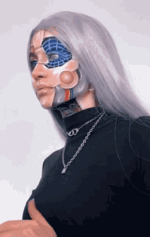 Robotic Face Paint Abby Roberts GIF