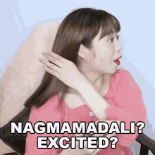 Nagmamadali Excited Lady Martin GIF - Nagmamadali Excited Lady Martin Excited Ka Boy GIFs