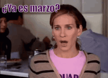 Carrie No Se Puede Creer Que Ya Es Marzo GIF - Marzo Resaca Boca Abierta GIFs