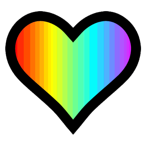 Rainbow Heart Sticker - Rainbow Heart Stickers