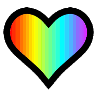 Rainbow Heart Sticker - Rainbow Heart Stickers