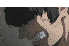a close up of a man 's face with a very angry expression