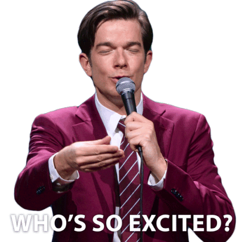 Who'S So Excited John Mulaney Sticker - Who'S So Excited John Mulaney John Mulaney Baby J Stickers