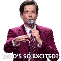Who'S So Excited John Mulaney Sticker - Who'S So Excited John Mulaney John Mulaney Baby J Stickers