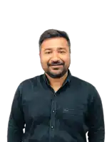 a man with a beard wearing a black shirt that says ' calvin klein ' on his pocket