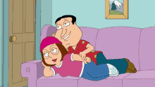 Meg Quagmire Spoon GIF - Family Guy Spooning Watching Tv GIFs