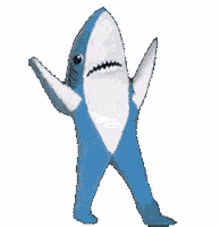 blue shark shark dancing groovy happy