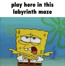 Play Here In This Labrynth Maze Hawaii Part Ii GIF - Play Here In This Labrynth Maze Hawaii Part Ii Spongebob GIFs