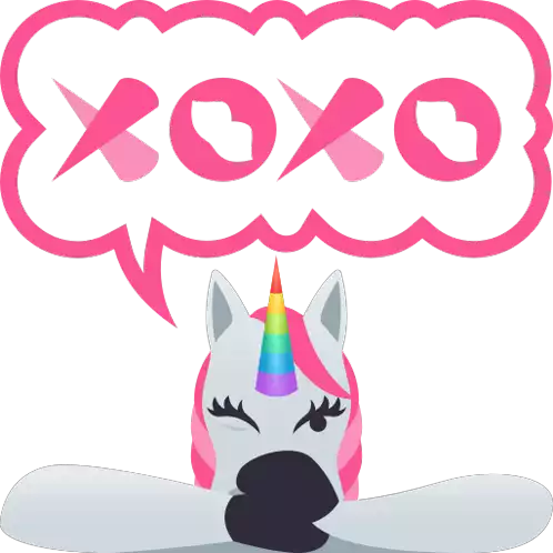 Xoxo Unicorn Life Sticker - Xoxo Unicorn Life Joypixels Stickers