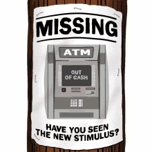 stimulus check missing atm out of cash have you seen the new stimulus