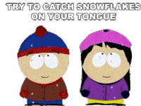 Try To Catch Snowflakes On Your Tongue Stan Marsh Sticker - Try To Catch Snowflakes On Your Tongue Stan Marsh Wendy Stickers