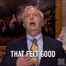 that felt good mitch mcconnell saturday night live feels great i had a good time