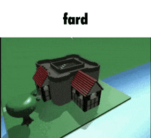 a 3d model of a castle with the word fard written above it