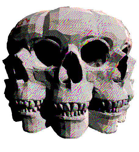 Skull Spin Sticker - Skull Spin Skeleton Stickers