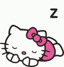 So Tired Sleeping GIF - So Tired Sleeping Hello Kitty GIFs