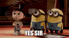Yes Sir GIF - Yes Sir Minions Salute GIFs