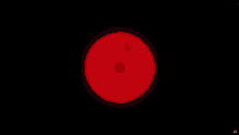 a purple and white circle with a black background