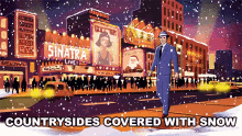 Countrysides Covered With Snow Frank Sinatra GIF - Countrysides Covered With Snow Frank Sinatra Mistletoe And Holly Song GIFs