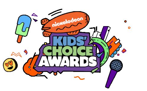 Nickelodeon Kids Choice Awards Logo Sticker - Nickelodeon Kids Choice Awards Logo Mic Stickers