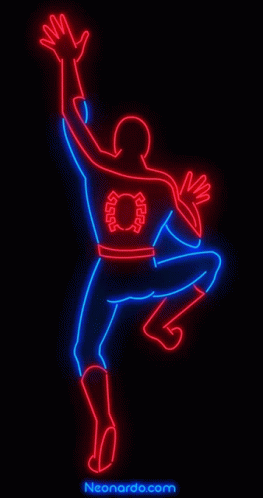 Neon Spiderman GIF - Neon Spiderman Comicbook Heroes - Discover & Share GIFs