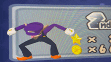 a cartoon character is standing in front of a sign that reads 2nd