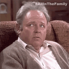 glaring archie bunker all in the family unimpressed seriously