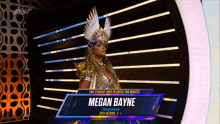 the name megan bayne is on a screen