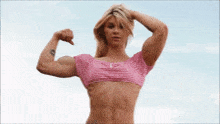 Female Bodybuilder Muscle Girl GIF - Female Bodybuilder Muscle Girl Flexing GIFs