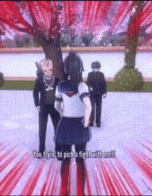 Yandere Simulator Senpai GIF - Yandere Simulator Senpai Whats Wrong With You This Is No Place For Violence GIFs