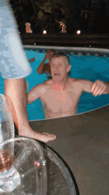 Grimace Swimming GIF - Grimace Swimming Clean Ears GIFs